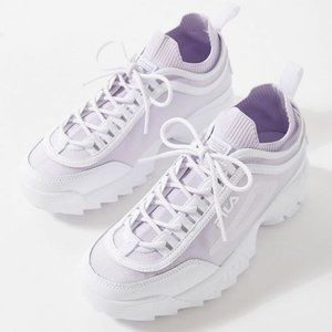 FILA Disruptor 2 Sock Sneaker - White / Lavender